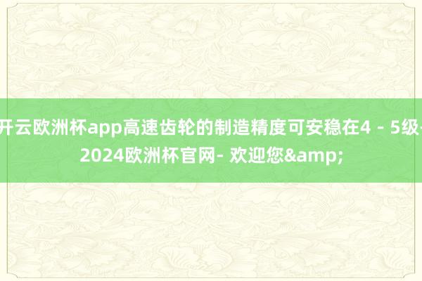 开云欧洲杯app高速齿轮的制造精度可安稳在4－5级-2024欧洲杯官网- 欢迎您&