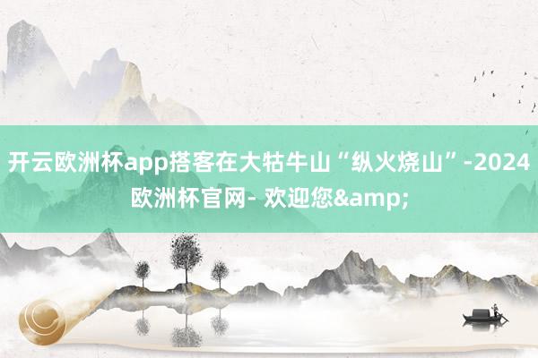 开云欧洲杯app搭客在大牯牛山“纵火烧山”-2024欧洲杯官网- 欢迎您&