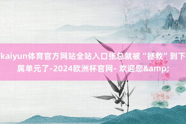 kaiyun体育官方网站全站入口张总就被“拯救”到下属单元了-2024欧洲杯官网- 欢迎您&